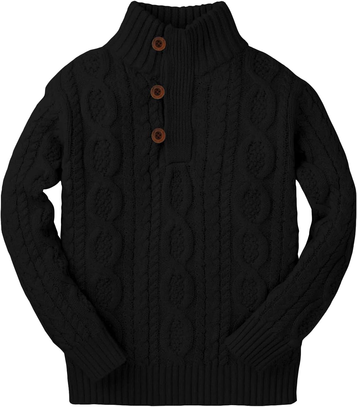 Kingdenergy Kids Sweaters Boys Turtleneck Button Up Cable Knit Winter Warm Long Sleeve Fall Pullover Sweater Tops