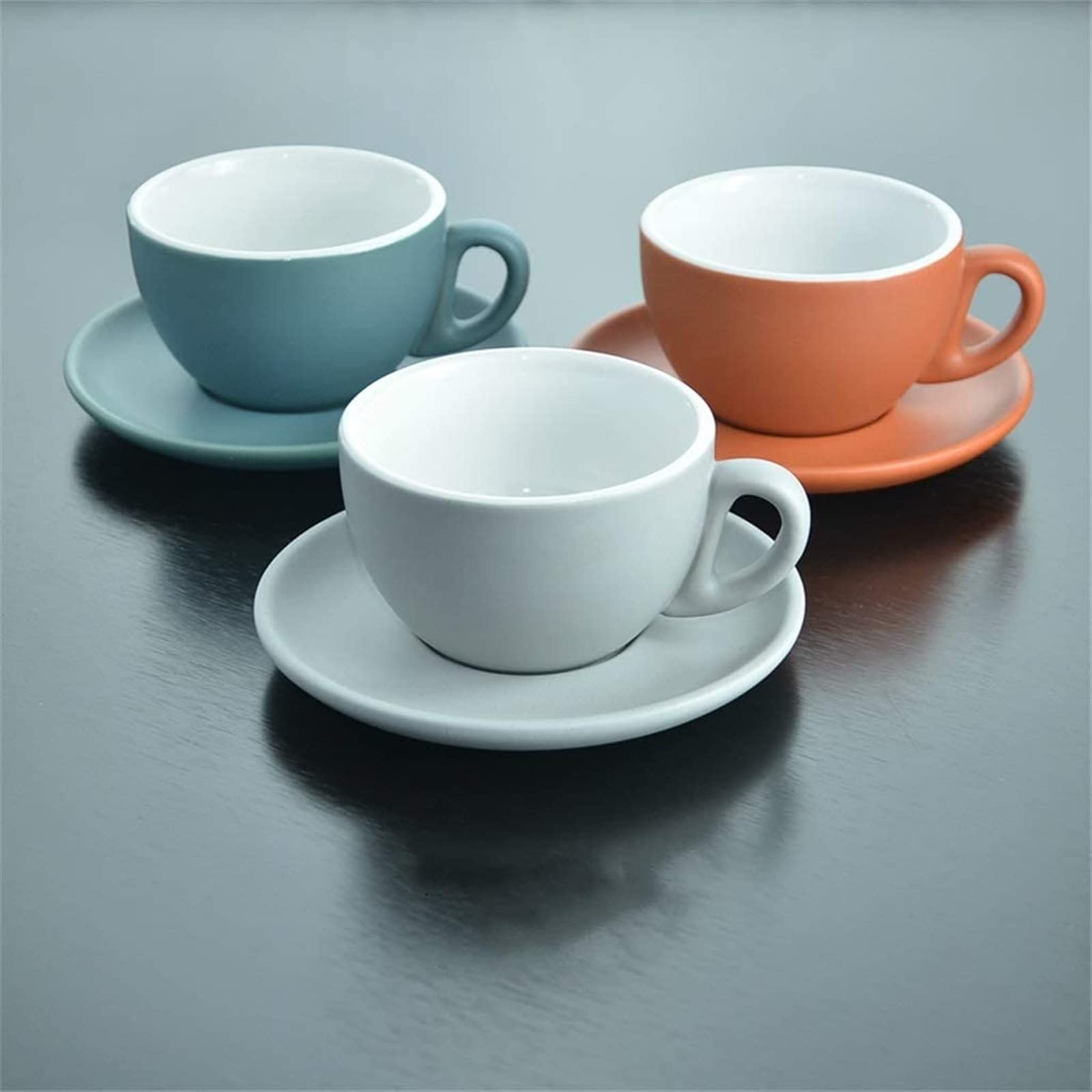 Tazze da caffè Tazza, Tazze da tè e piattino, Set di piattini for Tazze da caffè con stuoia in Stile tè Latte Tazza da caffè in Ceramica Tazza da Ghirlanda Professionale (Colore : A)