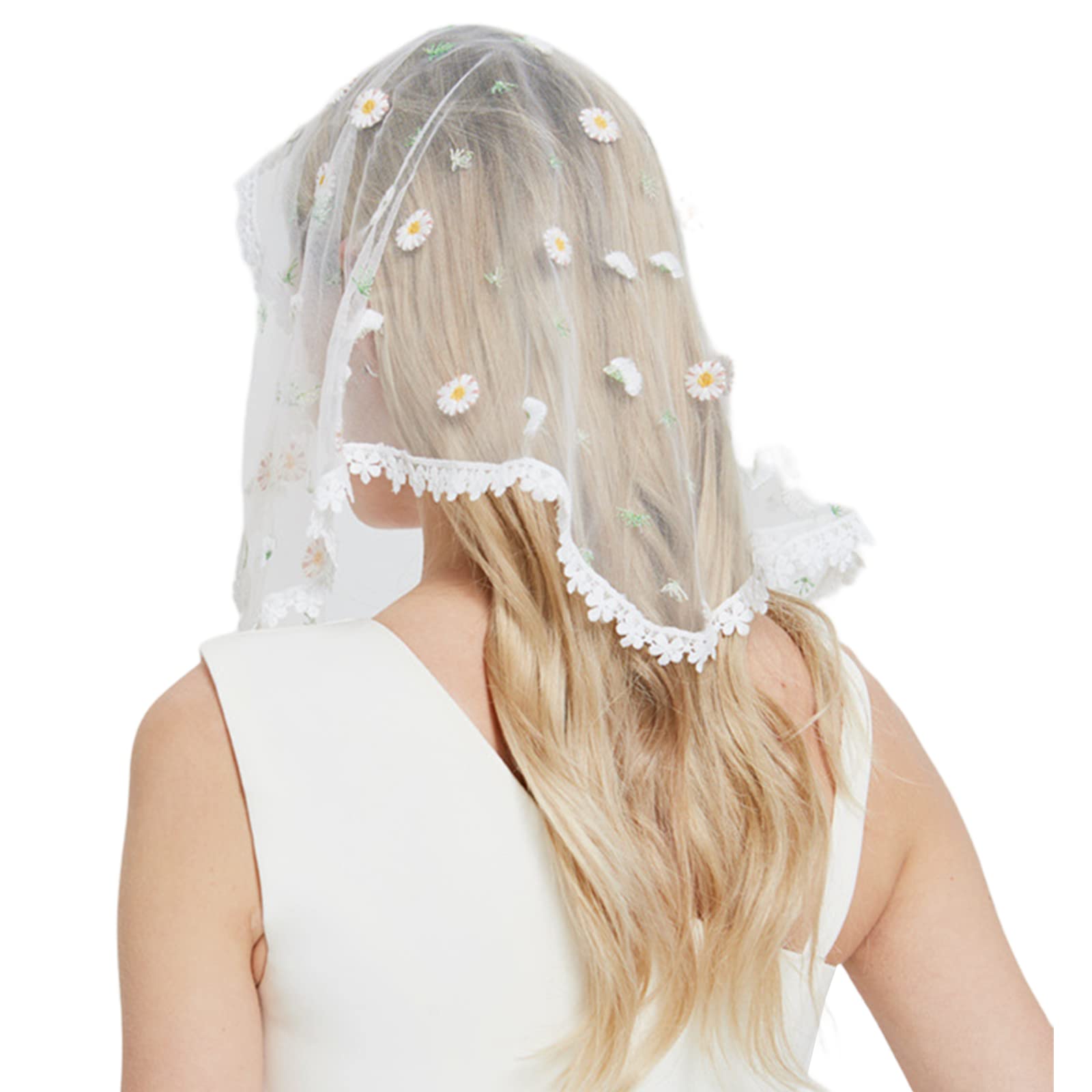 Maxtonser Mantilla Veil Catholic Veil Lace Head Cover For Women Lace Veil Headcovering Triangle Mass Veil