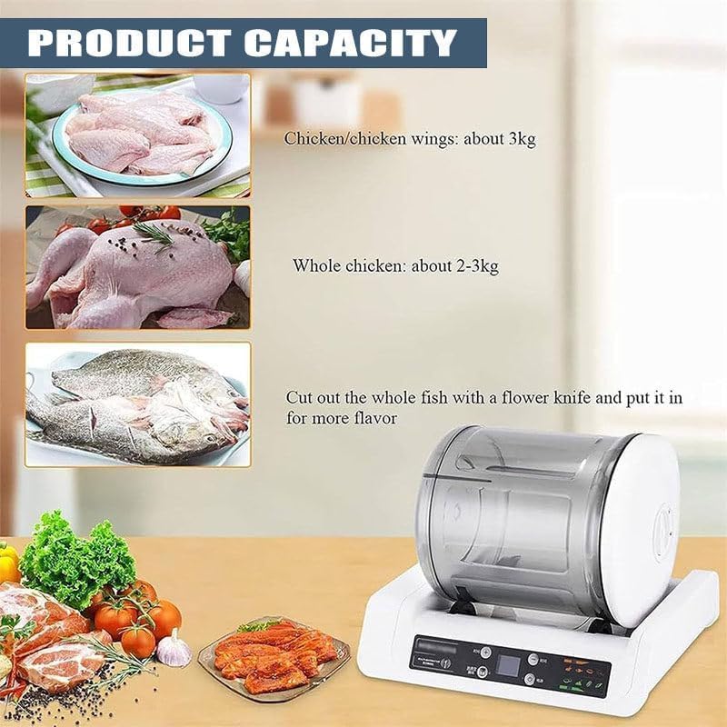 Professional Marinade Machine, Vacuum Sealed, Meat and Vegetable Tenderizer, Canister Sealed, Professional Chef Technology