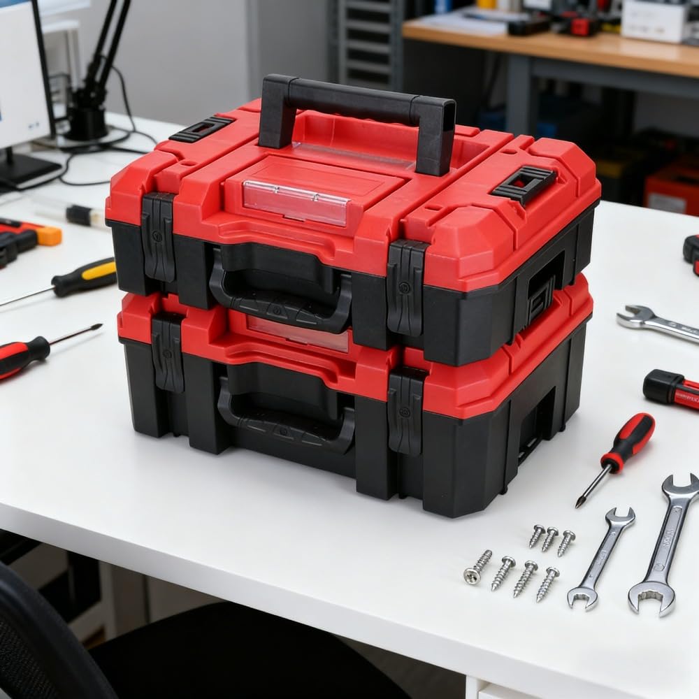 Amazon.co.jp: YAKINO2個セット ツールボックス 積み重ね可能 工具箱