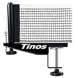 Tinos Professional Table Tennis Net fits 1.8' Maximum Table Thickness | Screw Clamp Ping Pong net & Post Set...
