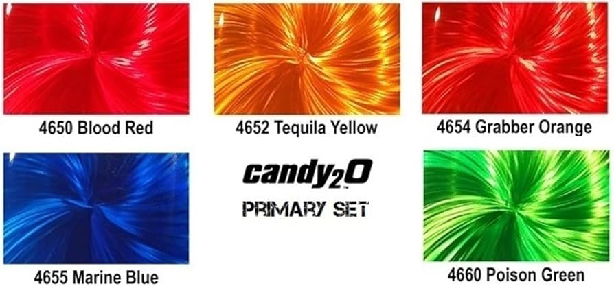 Amazon.com: Createx Colors 4680-00 candy2o Primary Set, 2 oz