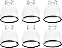 Vista 10 de Paquete de 3 pantallas de vidrio transparente, cubiertas de pantalla de vidrio en forma de campana para reemplazo de lámparas de ventilador
