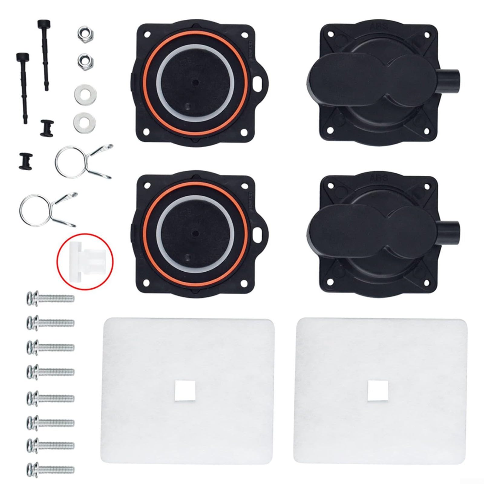 Kit de rechange pour pompe à air HP 80 avec diaphragme souple et clips