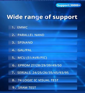 T48 Programmer Support More Than 31000 ICS for EPROM/MCU/SPI/Nor/NAND Flash/EMMC/IC Tester upgarde Version of TL866CS TL866II Plus