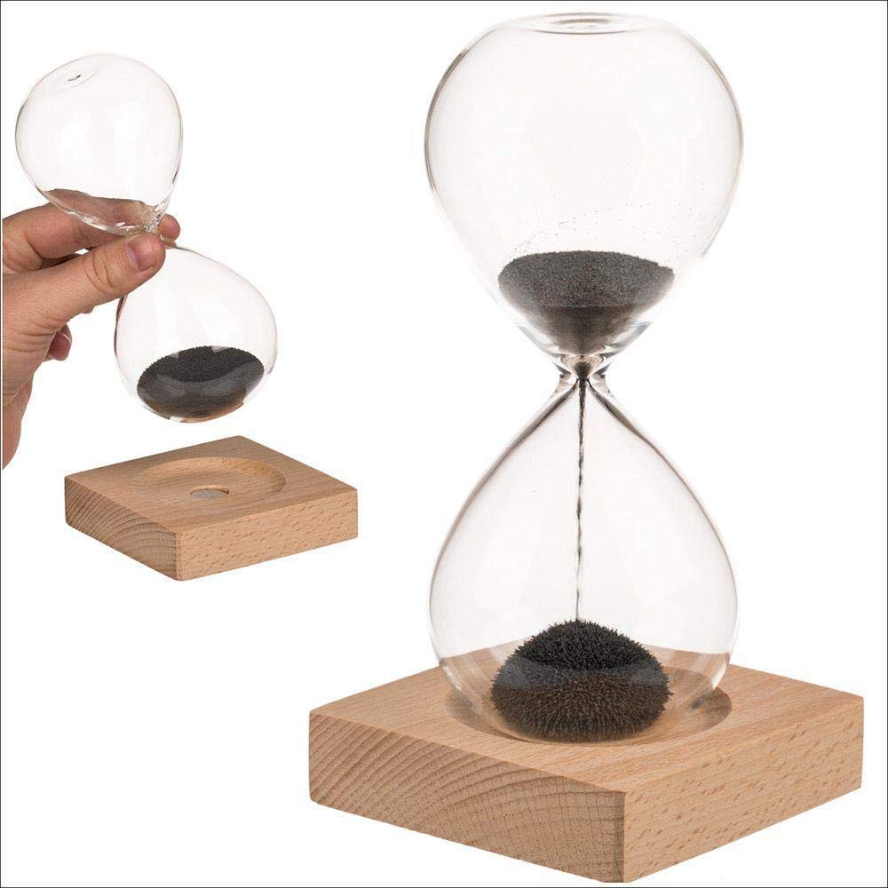 Reloj de arena magnética de 16 cm temporizador visual de concentración