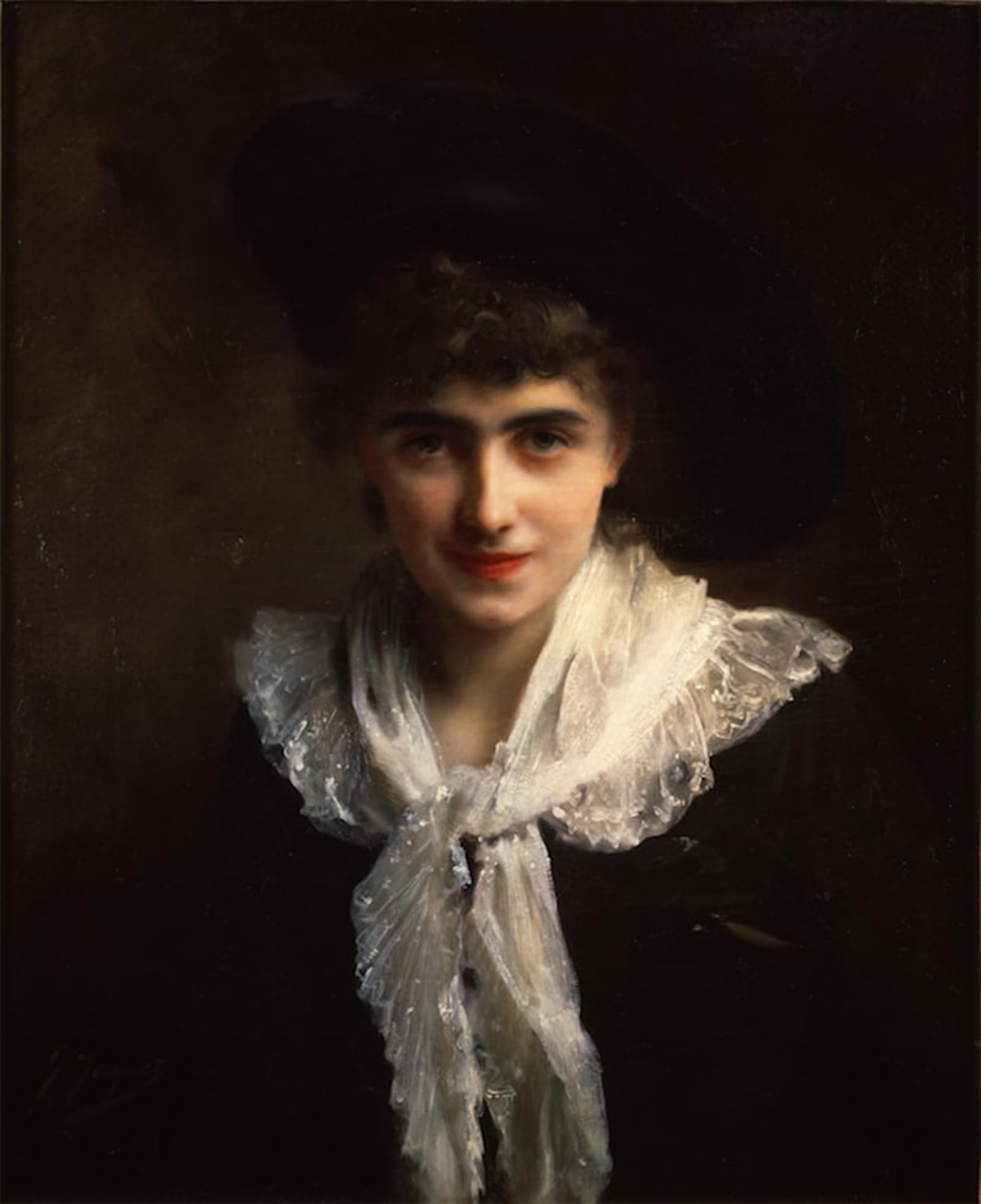 POSTERIIk Vintage Classic Picture Landscape Artwork Portrait of Madame Roland by Gustave Jean Jacquet Portrait Canvas Painting for Office Home Decor 60x90cm