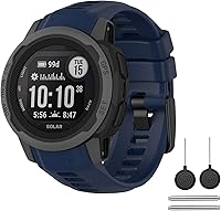 Vista 1 de Correa deportiva compatible con Garmin Instinct/Instinct 2, correa de repuesto ajustable de silicona para Garmin Instinct 2 Solar/Tide/Tactical Azul