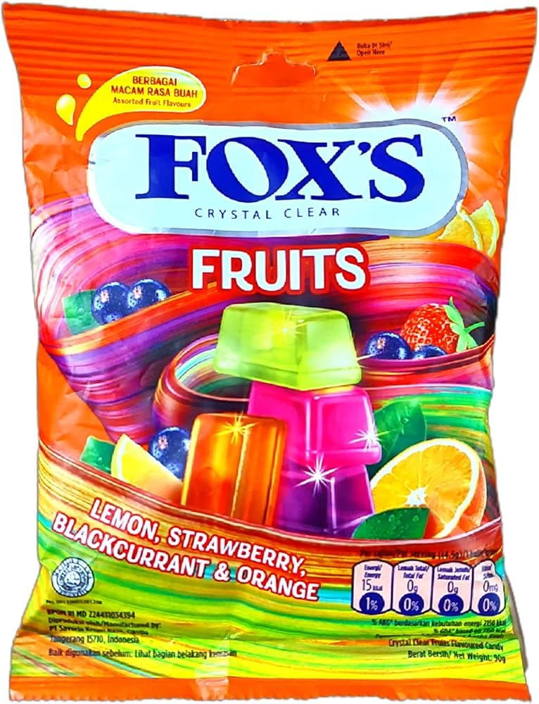 Fox's Foxs Crystal Clear Fruit Mix Candy,90 Gram (Pack Of 2),180Gram