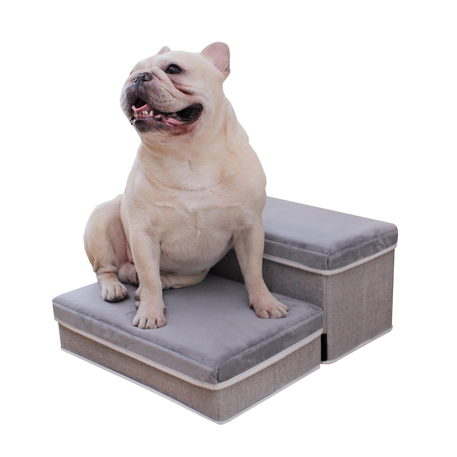 マルチペットステップ　PUPPING　犬用　階段 Amazon | monozu 収納できるドッグステップ 犬 階段 2段 折りたたみ