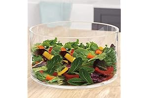 Large Crystal Clear Glass Salad Bowl