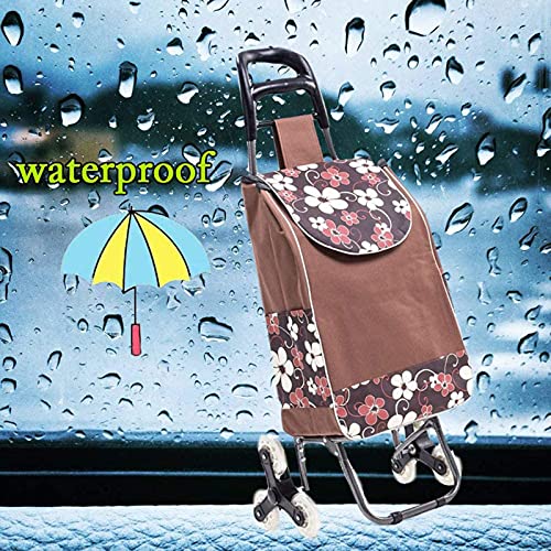 Einkaufswagen, zusammenklappbarer Einkaufstrolley mit Sitz für Behinderten, 6 Räder, Einkaufstrolley-Tasche… – Bild 6