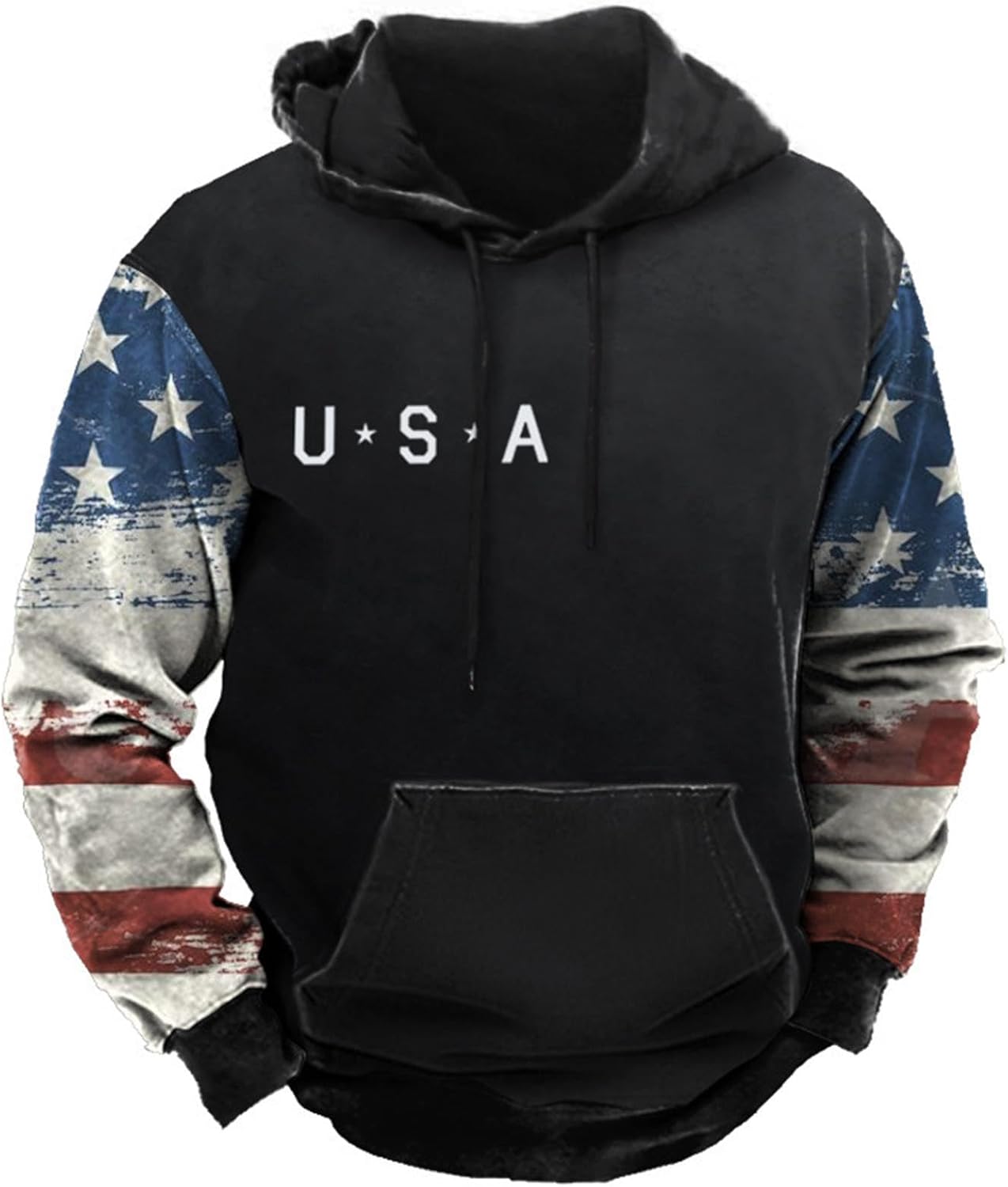 Hoodie Sweatshirt for Men Drawstring Graphic Print Hooded Sweatshirts