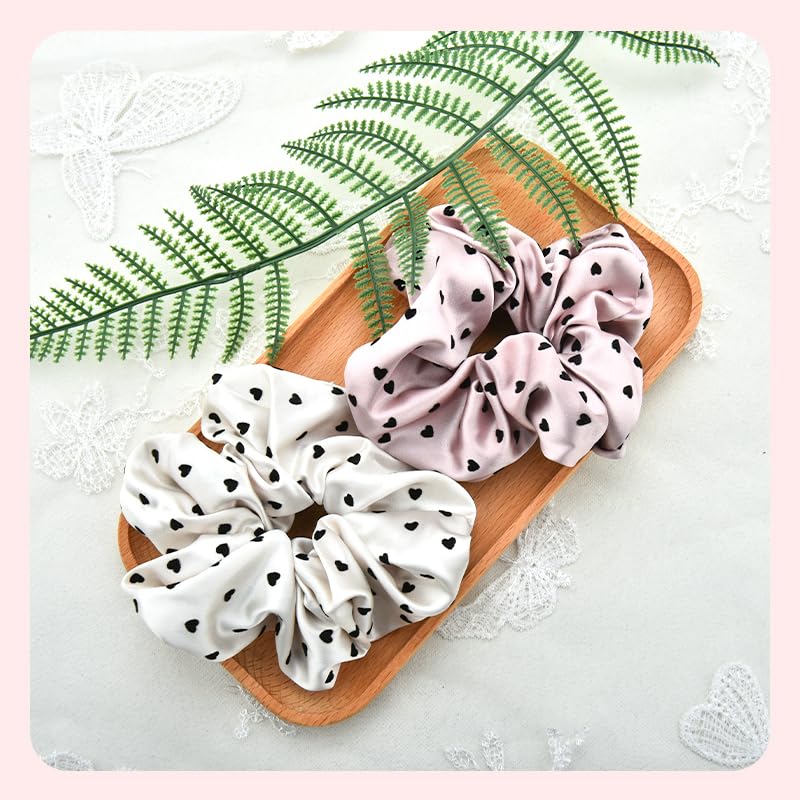 Amazon.com : Polka Dot Scrunchie for Thin Thick Hair Bobbles  display picture 3