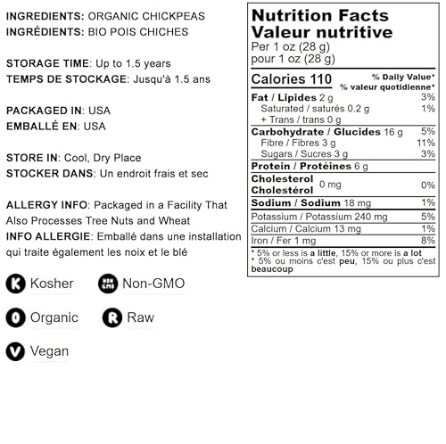 image for Food to Live Organic Garbanzo Bean Flour, 2 Pounds - Non-GMO Chickpea 