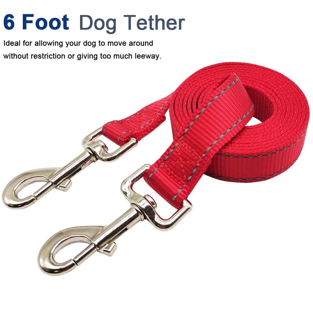 Robuste Hundeleine Aus Nylon – 180 Cm Lang, 2,5 Cm Breit, Reflektierend Für Große Hunde