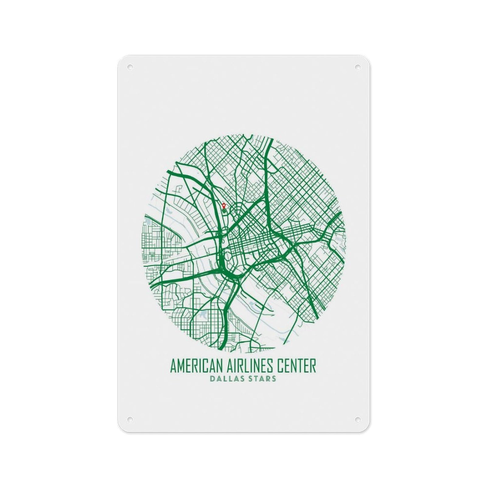 peiyeety Metal Tin Sign 8 X 12 Inch - American Airlines Center - Vintage Poster Metal Plaque, Wall Decor for Bathroom, Living Room, Bedroom, Office, Study, Café, Events, Restaurants Decoration