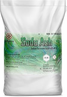 Soda Ash (Sodium Carbonate) - 25 Lb - Excellent for soap Making, Detergent Manufacturing, and Chemical Synthesis