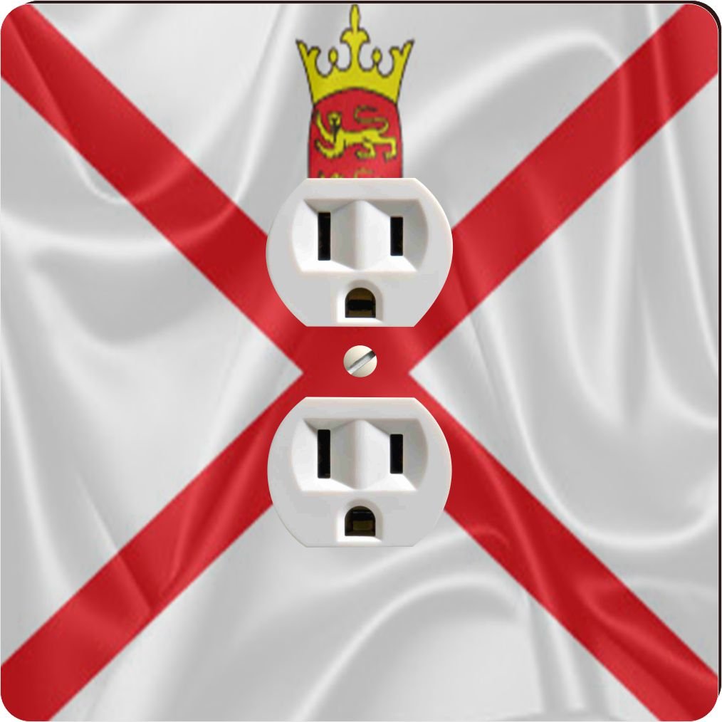 Plaque de sortie motif drapeau Jersey 2789 au design graphique unique