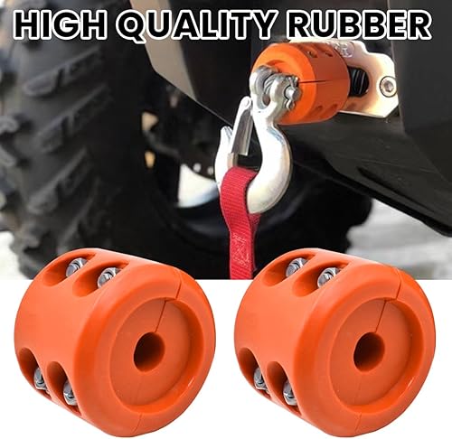 Miniatura 5 de Tapón de goma para cabrestante de automóvil para ATV UTV, línea de tapón de gancho para cuerda sintética, amortiguador de golpes con tornillo y