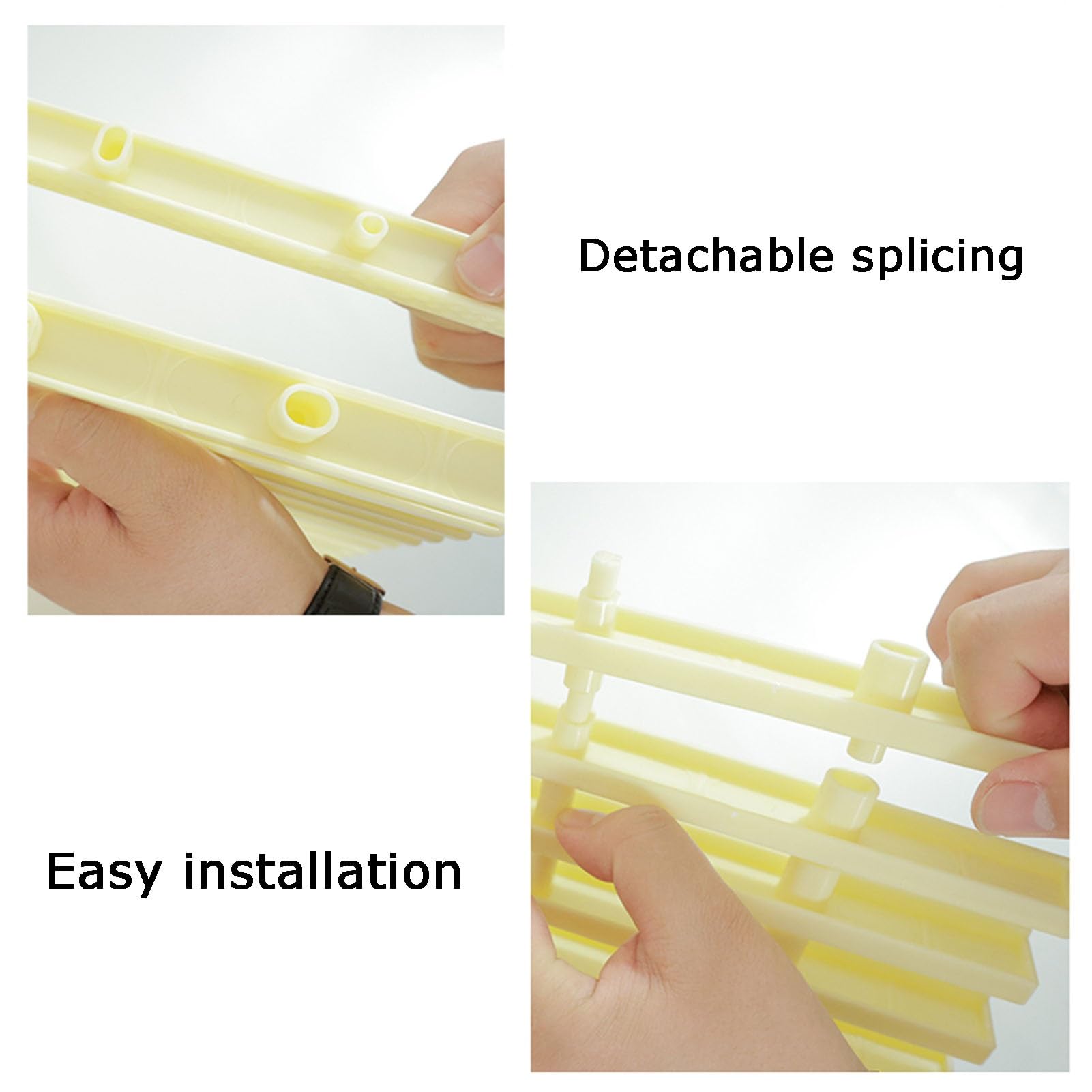 Griglia di drenaggio Premium per Piscina - Griglia di Troppo Pieno Rettangolare per vialetti, Passi carrai, patii e Bordi Piscina - 35x100 cm, 6 Pezzi, griglia per grondaia Resistente per Fa
