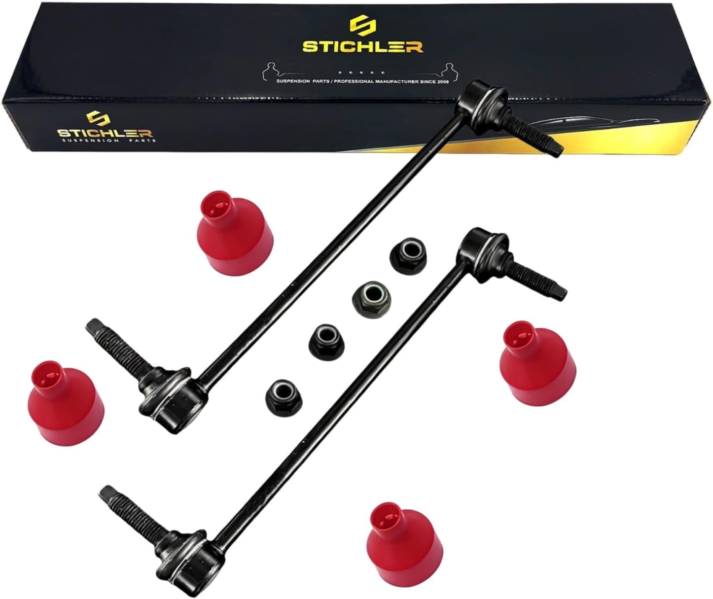 K750617 K750616 Front Sway Stabilizer Bar End Link Kit 2 Pcs Left & Right｜Automotive Replacement For 2011-2019 Ford Explorer 2013-2019 Police Interceptor Utility Black