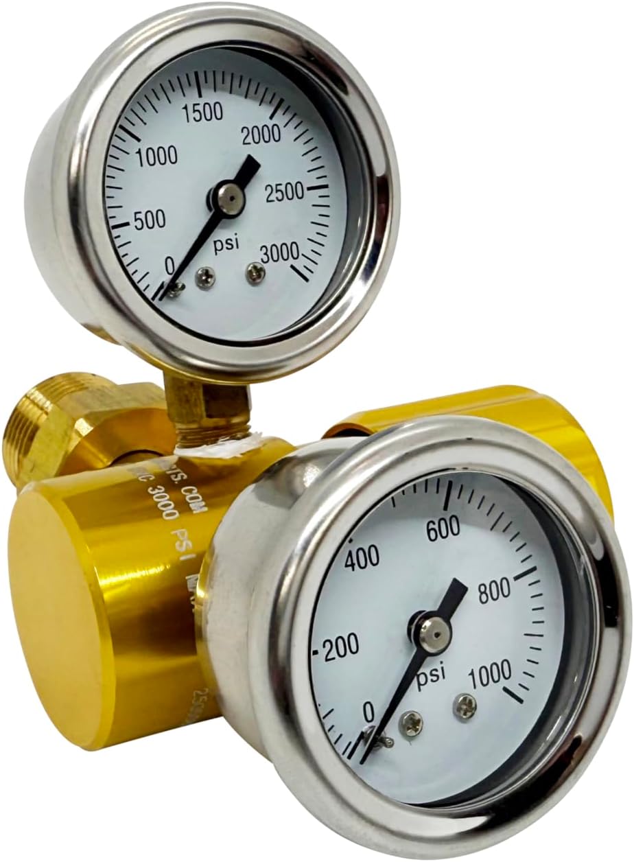 Preece Precision High Performance Compact Aluminum Nitrogen Regulator 0-600PSI for HVAC PURGING TIRES SHOCKS and many other applications