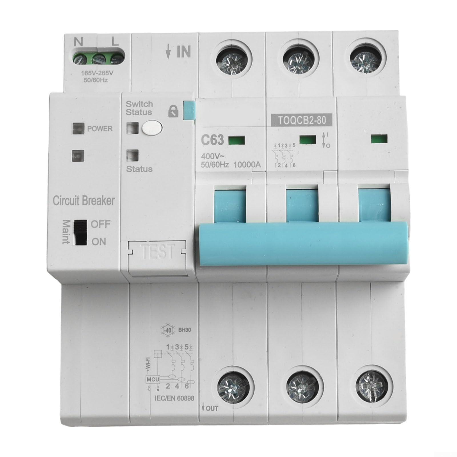 Smart für mcb 63A WiFi Hutschiene für tuya App Smart für mcb(3P)