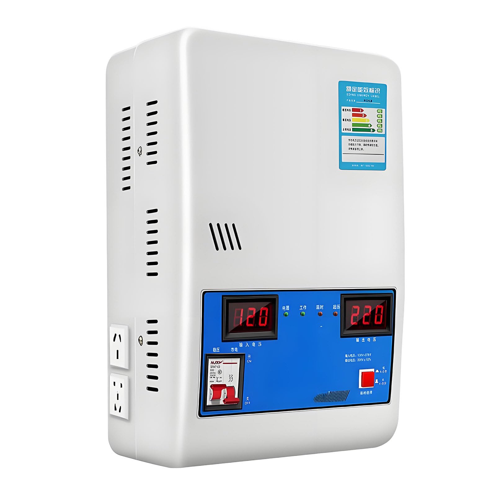 Stabilisateur de Tension 220 V, régulateur de Tension Automatique monophasé, stabilisateur de Tension CA Haute Puissance 6800 W - 20000 W pour appareils électroménagers Haute Puissance. 6800W