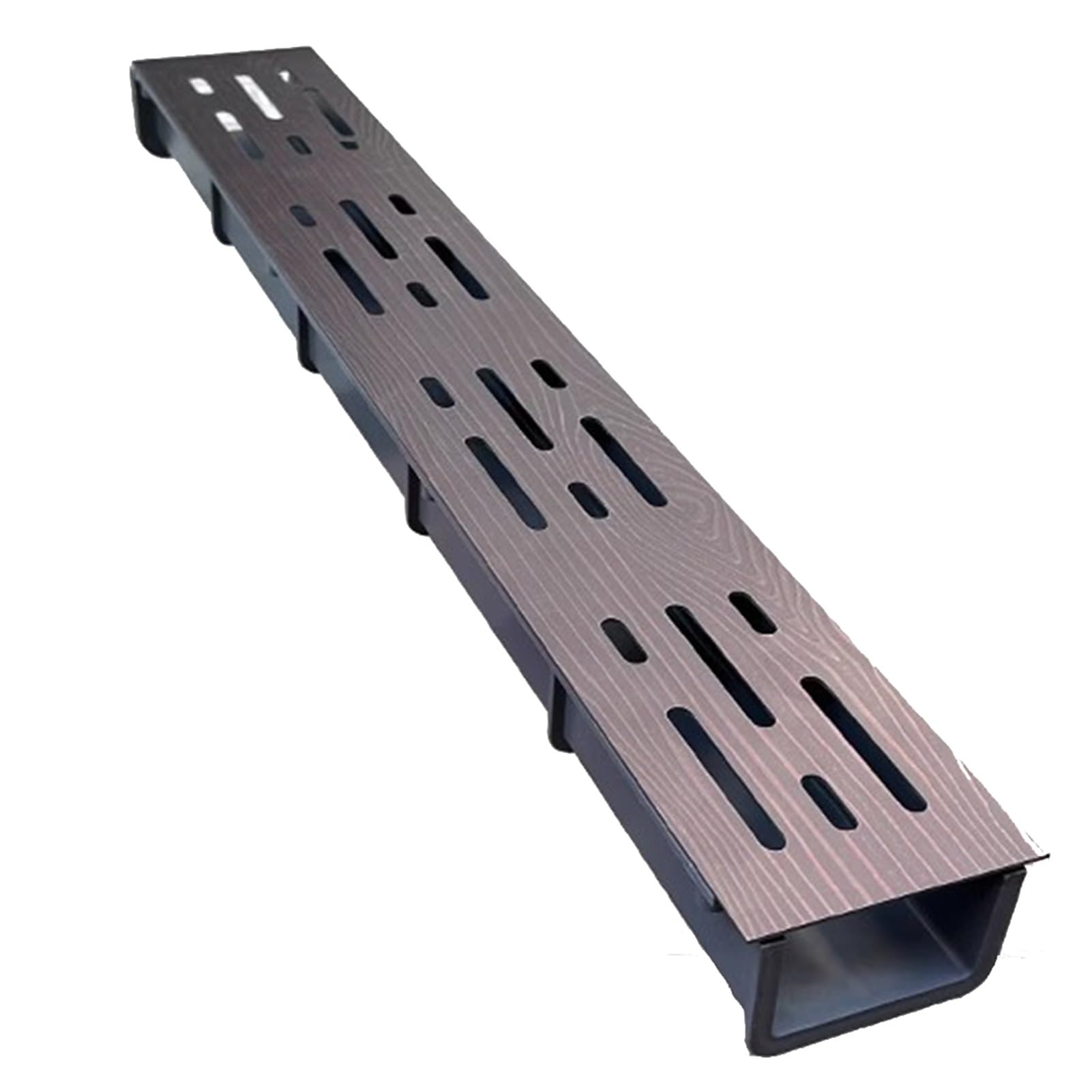 Dkrahrjj B Stainless Steel Trench Drain Kit, Outdoor Garden Drainasystems, Seweragrates, Sewer Gully Diverter/B/50 * 7.5 * 4Cm
