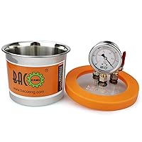 Vista 2 de BACOENG 1.2 QT Resin Trap Vacuum Chamber, Stainless Steel Vacuum Degassing Chamber Kit (3 Gallon/1.2 QT Available)