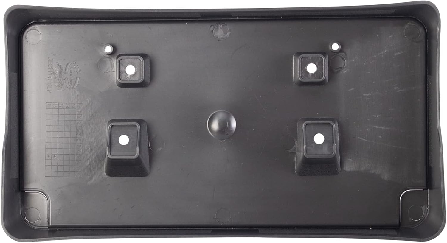 TRQ Front License Plate Bracket Black Compatible with 2014-2018 Jeep Cherokee CH1068130