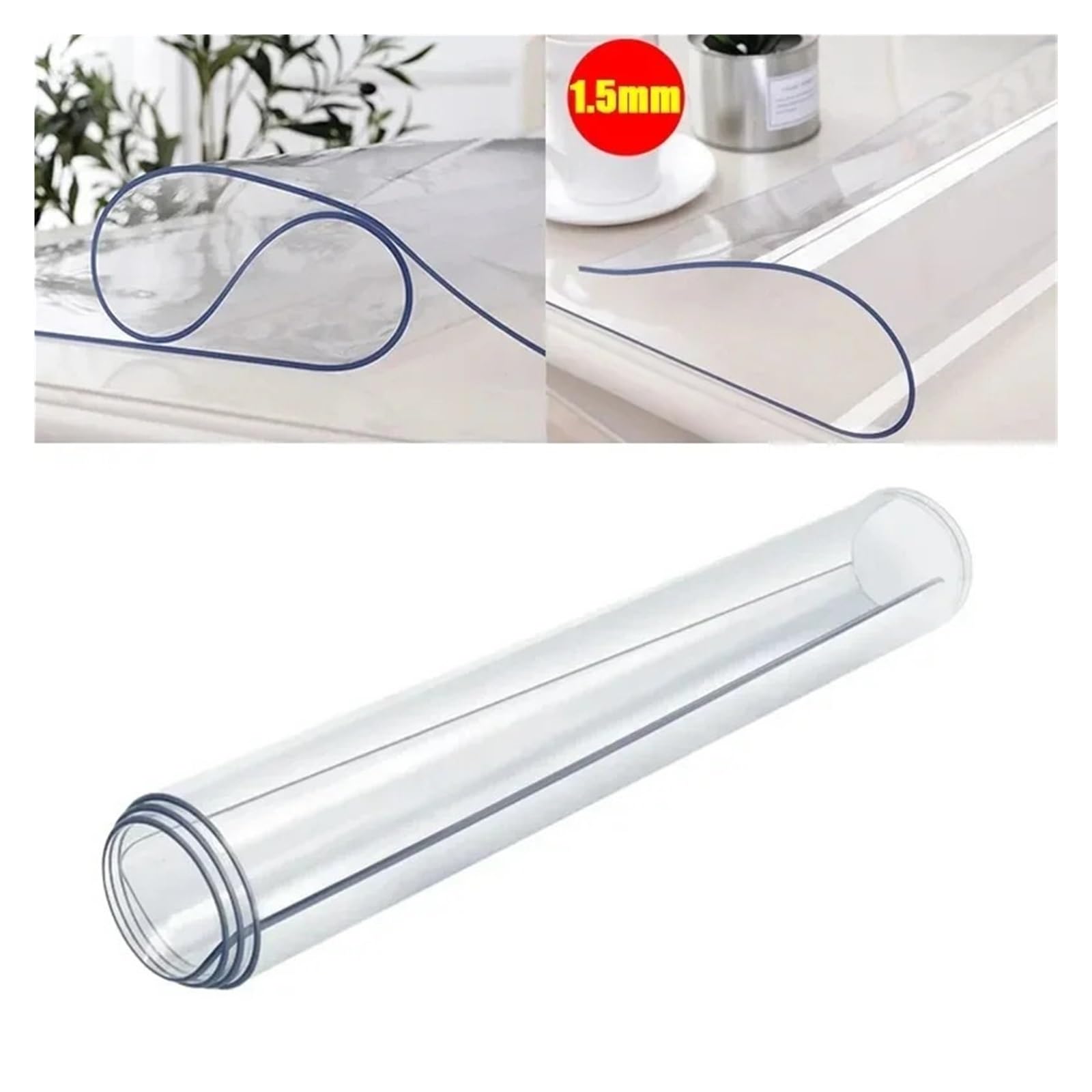 Tovaglia in PVC trasparente vetro panno morbido | Tovaglia Pad Impermeabile D'Water Cucina Modello Tovaglia(Cosmos 1.0 MM,60X100CM 23x39in)