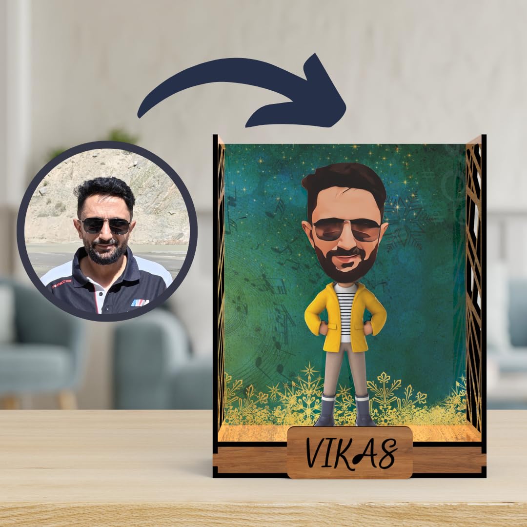 MakerTech Gifting Avatar Studio Personalized Gift for Boyfriend, Husband, Brother, Friends, BFF Character Caricature Photo Frame Unique Design Customized Gift for Friends & Family (B0CCK87F1Z) Amazon Price History, Amazon Price Tracker