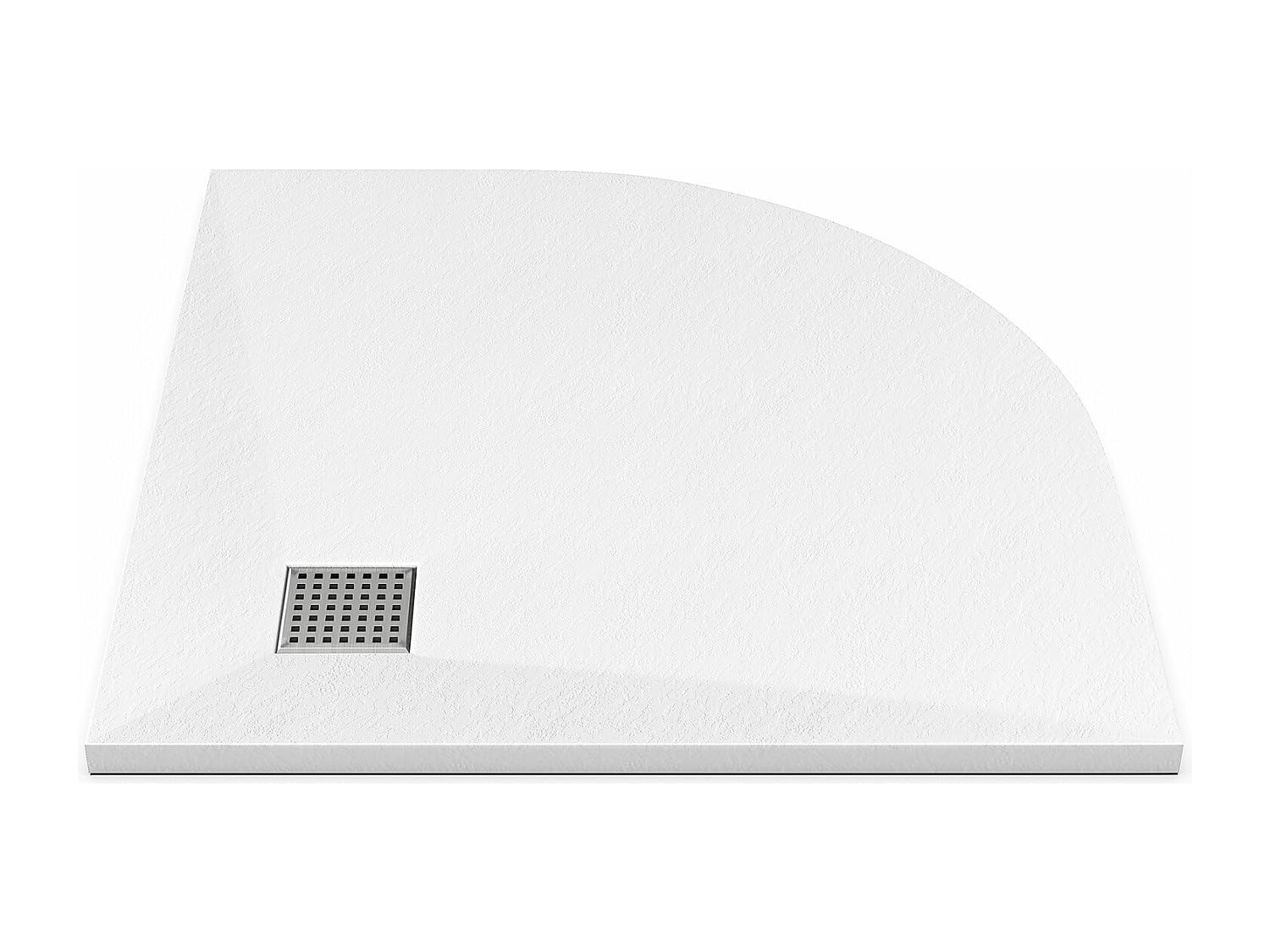Vente-unique - Plato de ducha Syforsa - L 80cm x A 80cm x H 2.6cm - resina - blanco