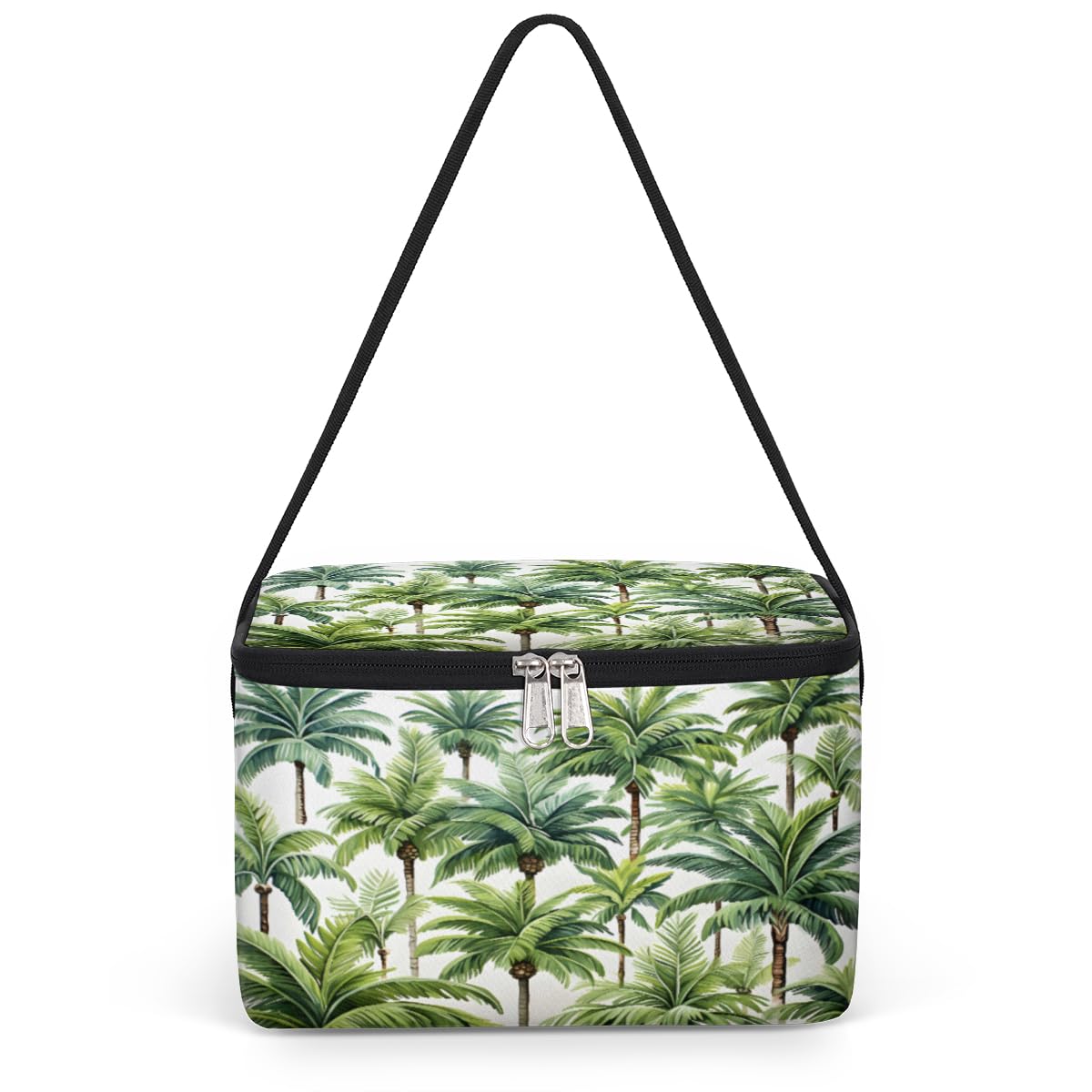 Tropical Palm Trees Lunch Bags for Women Men 9 Cans, Hot & Cold Food Delivery Bag Insulated Grocery Bag Insulated Lunch Box Hawaiian Summer Cooler Bag for Office Work Picnic Beach