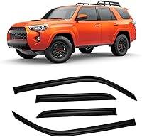 Vista 32 de Visera de ventana para Jeep Cherokee 1984-2001 (Excluye Modelo Limited), Protectores Guards Shields de lluvia de canal exterior, Deflector