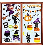 MISS FANTASY 88 PCS Halloween Window Clings, Halloween Window Decorations Halloween Window Sticke...