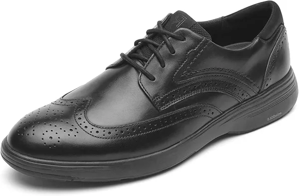 Rockport Men's Noah Wingtip Oxford, Black, 9.5 Wide