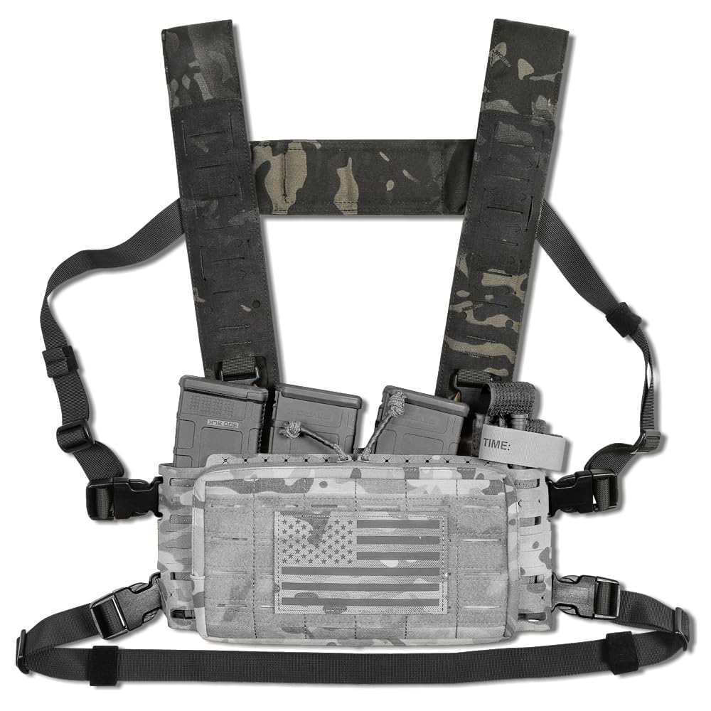 ACE TAC Multi-Mission Laser-Cut Shoulder Strap H-Harness for Chest Rig Compatible w/Spiritus Systems MK4/MK5 Haley Strategic