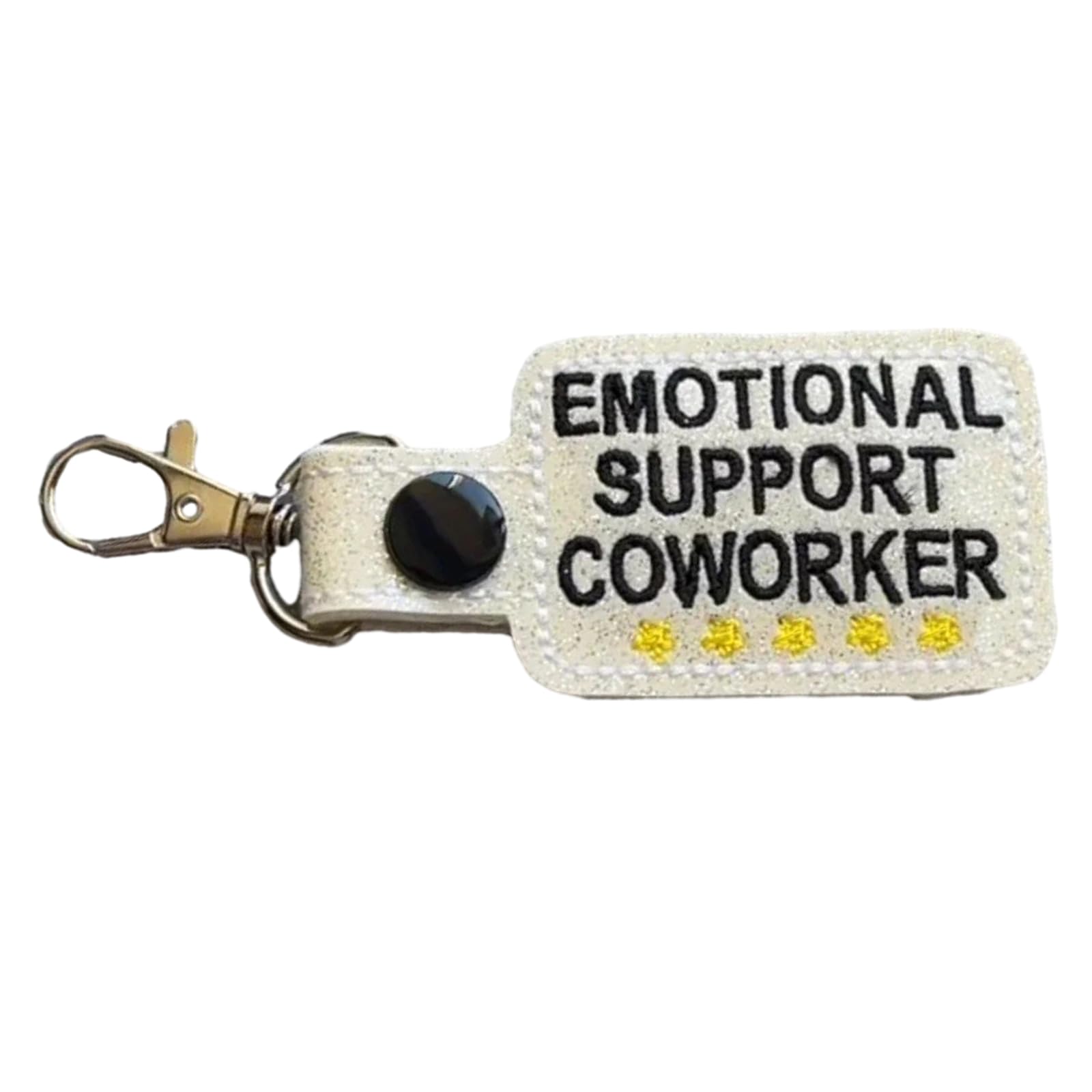 YOUNAFEN Emotional Support Keychain Snap Button Keyring Charm Car Key Holder Bag Pendant Keychain Accessories for Girl Gift, A