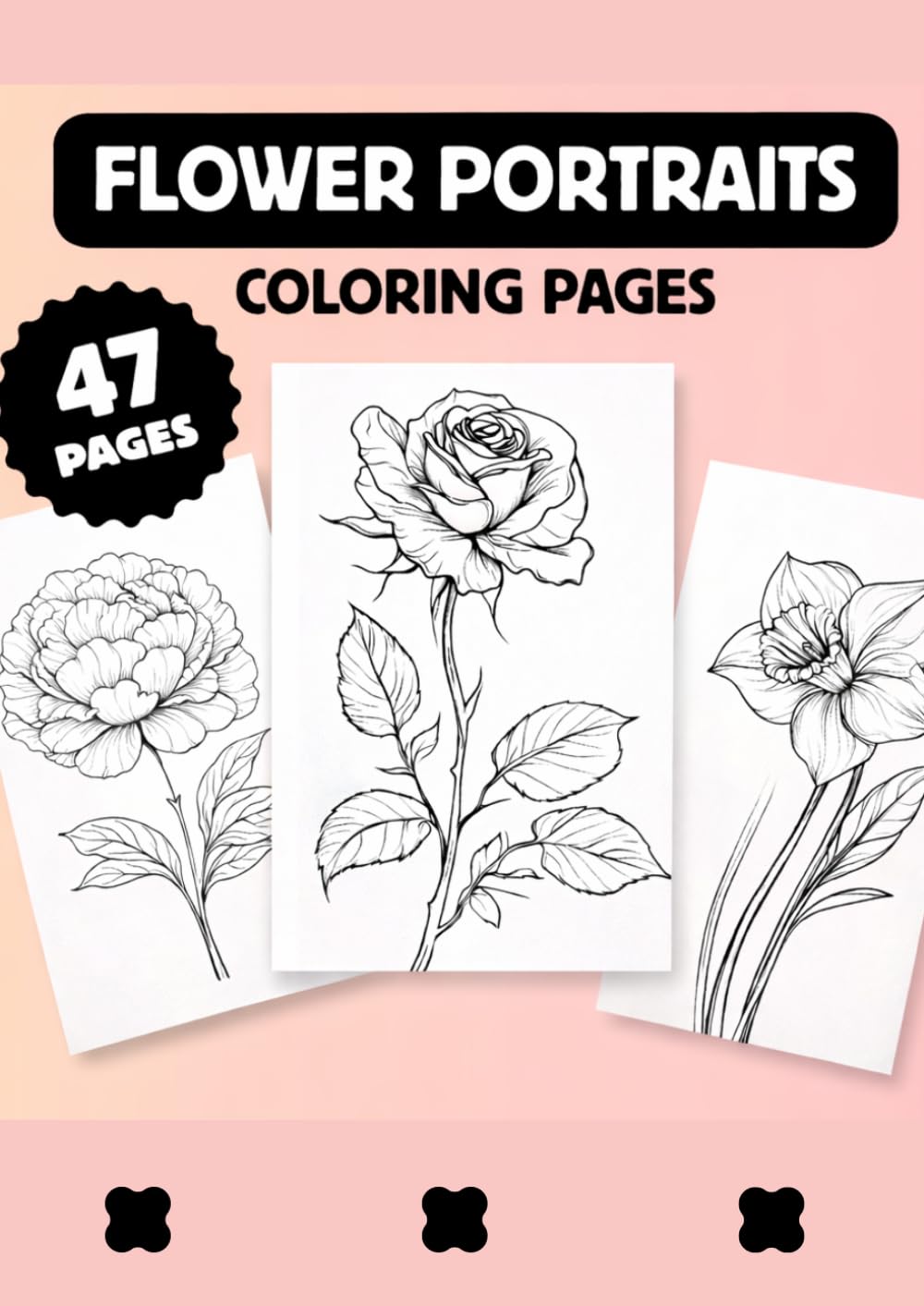 Relaxing Flowers: Botanical Coloring Book For Adults With Flower Patterns, Bouquets, Wreaths, Swirls, Decorat: Simple Large Print Floral Designs for ... Garden Petals for Stress Relief and Anxiety
