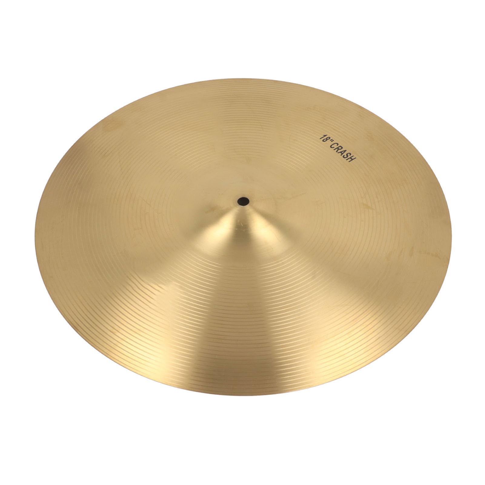 Piatto Crash Piatto professionale per batteria jazz in ottone con suono brillante e nitido per spettacoli dal vivo Appassionati di musica e studenti Costruzione robusta e durevole (18 Inch)