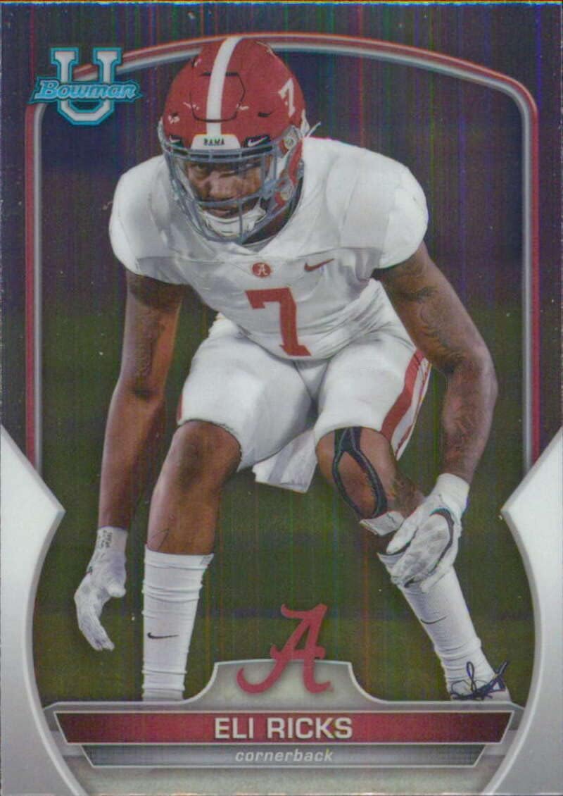 2022 Bowman Chrome University #28 Eli Ricks Alabama Football Card - GotBaseballCards