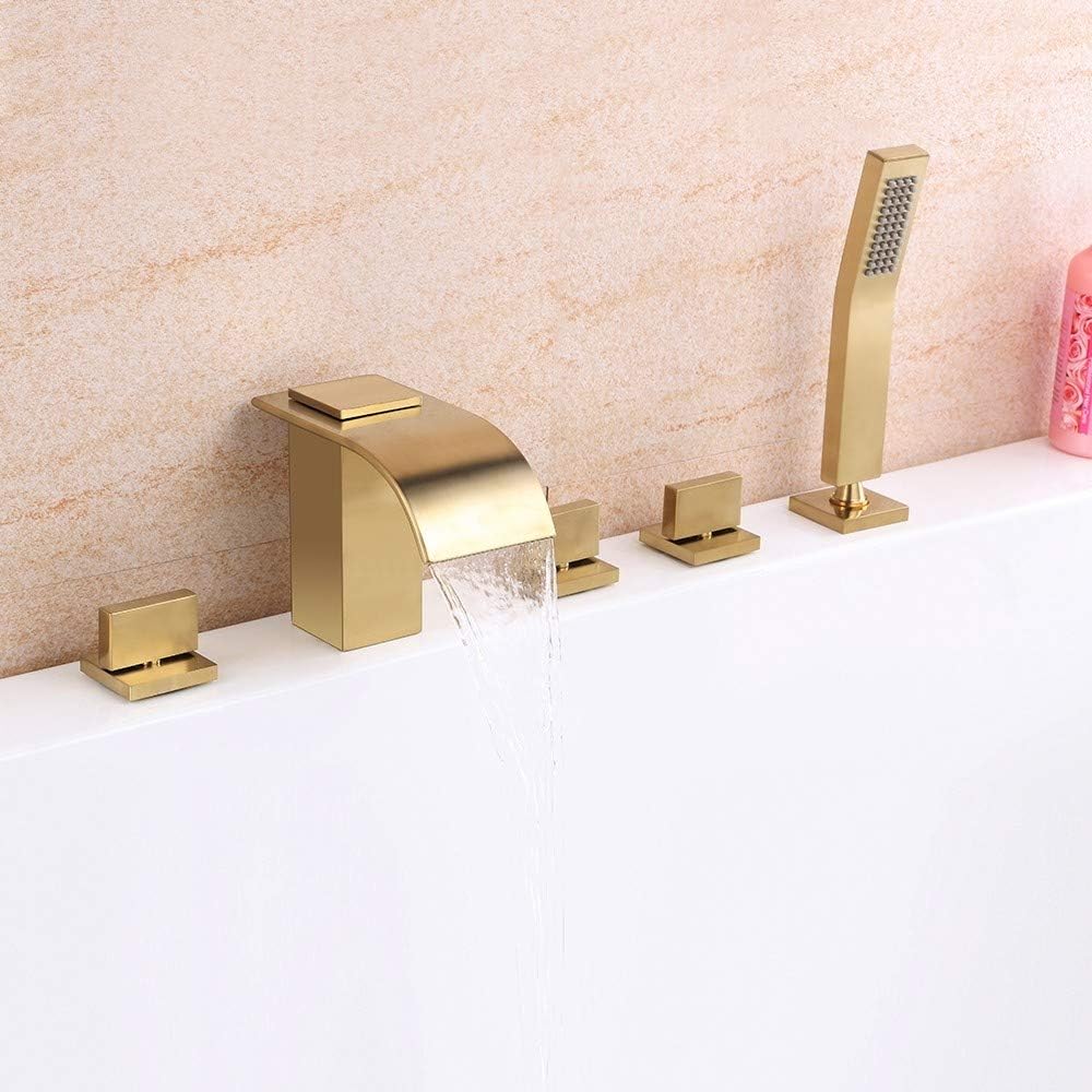 Promo 40% OFF Lovedima Widespread Waterfall Roman Tub Filler Faucet with Handheld Shower (Black) One-Day Sale: Up to 70% Off Lovedima Widespread Waterfall Roman Tub Filler Faucet with Handheld Shower (Black)