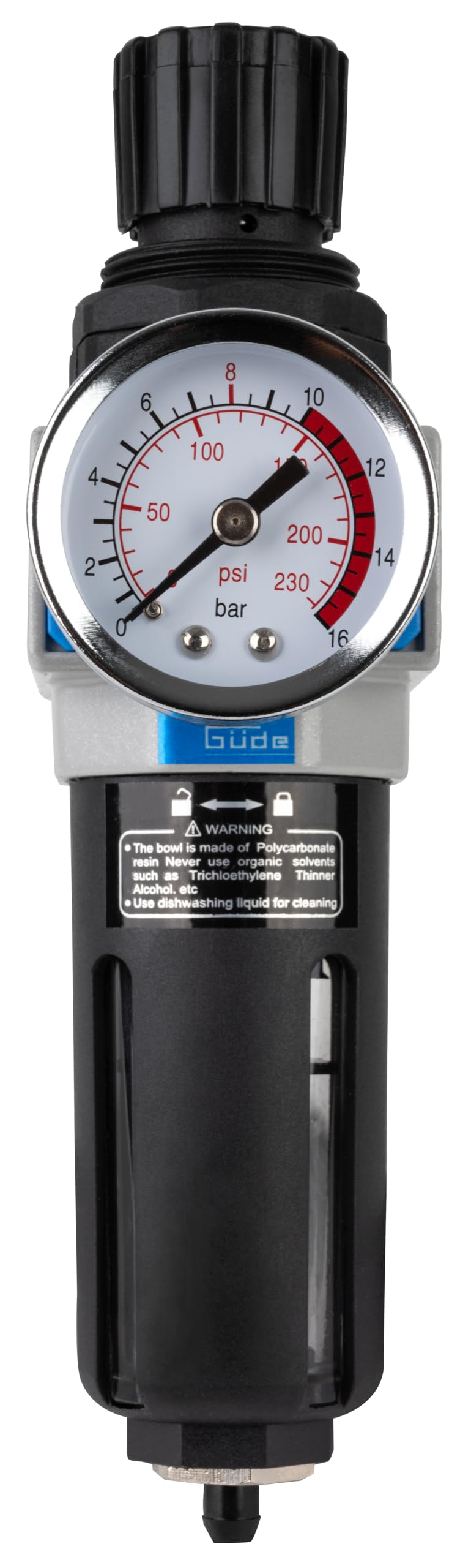 'Güde Réducteur de pression avec filtre/Séparateur d'eau 1/4 SB