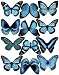 Cakeshop 12 x PRE-CUT Light Blue Edible Butterfly Cake Toppers