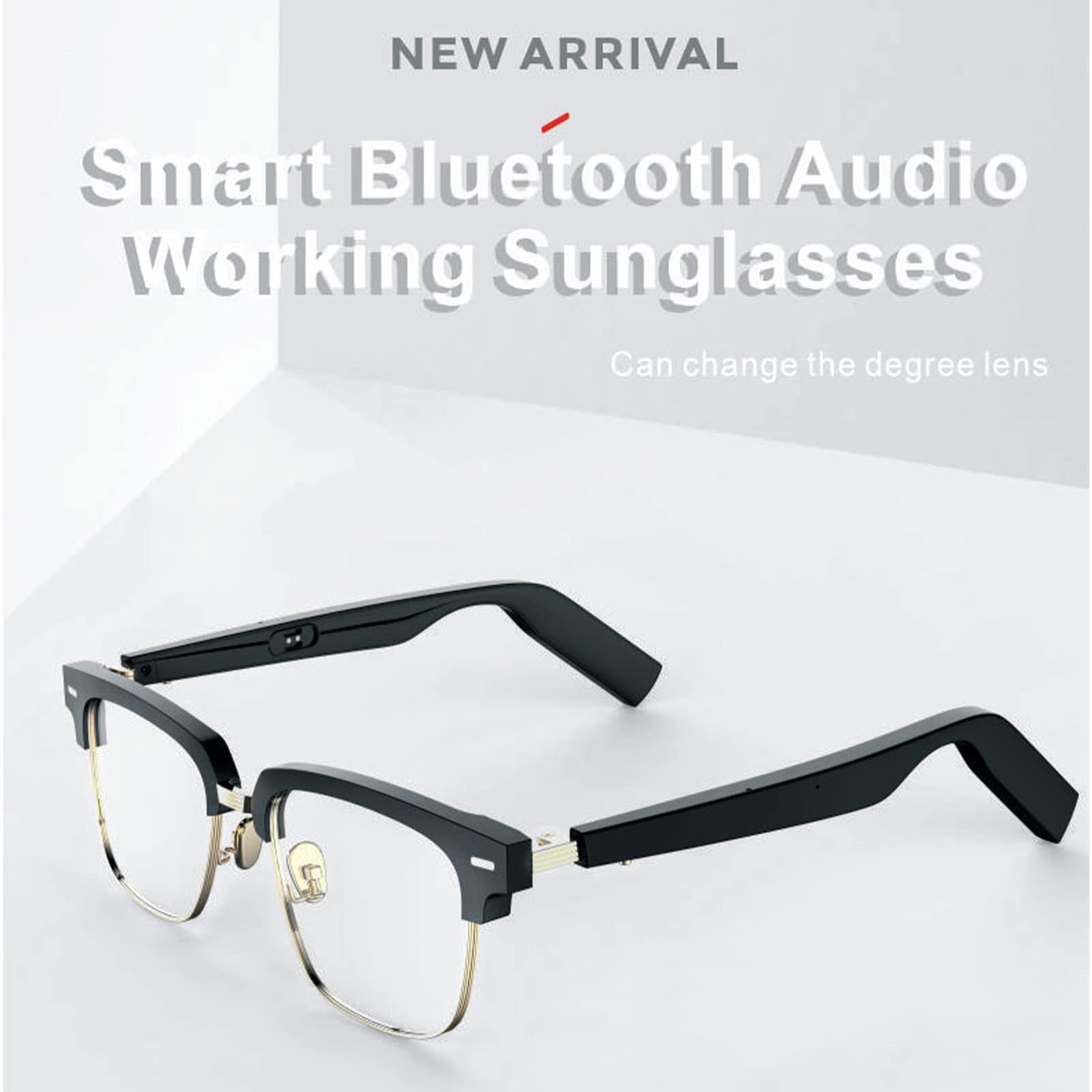 Wakects H2Q Gafas de Sol con Audio Inalámbrico, IP64 Resistente Al Agua