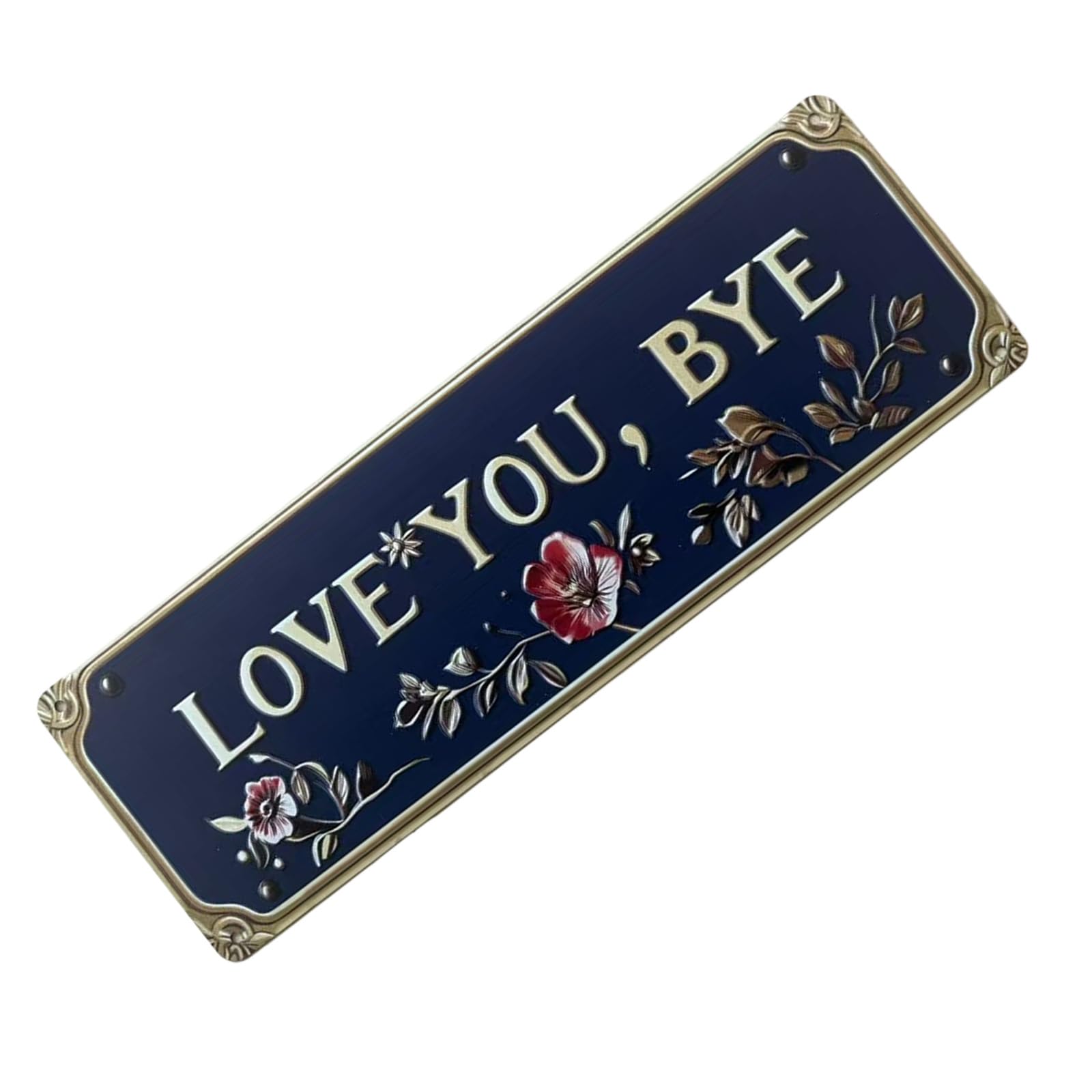 OSNIYAW Love You Bye Metal Sign Wall Decor Expression of Love and Warmth for Entrance Hallway Door Hanging Wall Plaques Decorations